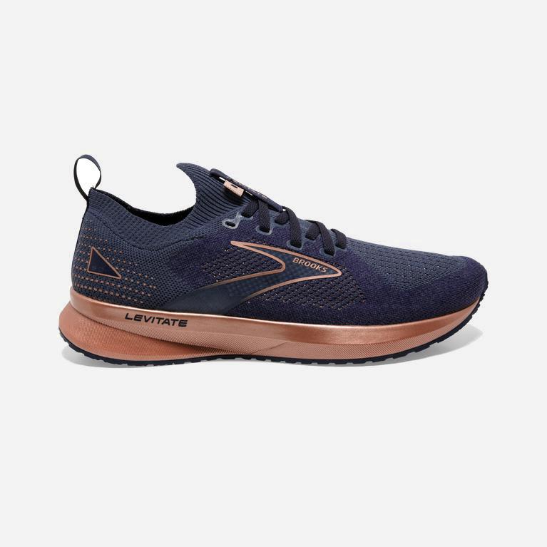 Brooks Women's Levitate Stealthfit 5 Energy Return Road Running Shoes Singapore - Peacoat/Navy/Coppe